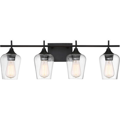 Octave 4 Light 28.75 inch English Bronze Bathroom Vanity Light Wall Light, Essentials