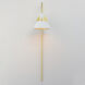 Dawn 1 Light 7 inch White and Satin Brass Wall Sconce Wall Light