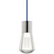 Sean Lavin Alva LED 3.6 inch Satin Nickel Pendant Ceiling Light in LED 90 CRI 3000K, Blue Cord, 1, Integrated LED