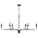 Velena 6 Light 47.25 inch Dark Matte Black Chandelier Ceiling Light