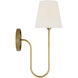 Chapman & Myers Polaris LED 6 inch Antique-Burnished Brass Single Sconce Wall Light