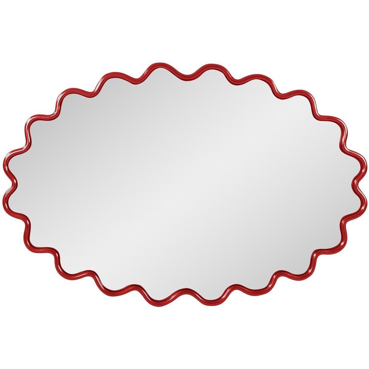 Cloud 36 X 24 inch Red Mirror