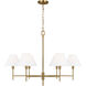 C&M by Chapman & Myers Ridgewood 6 Light 36.00 inch Chandelier