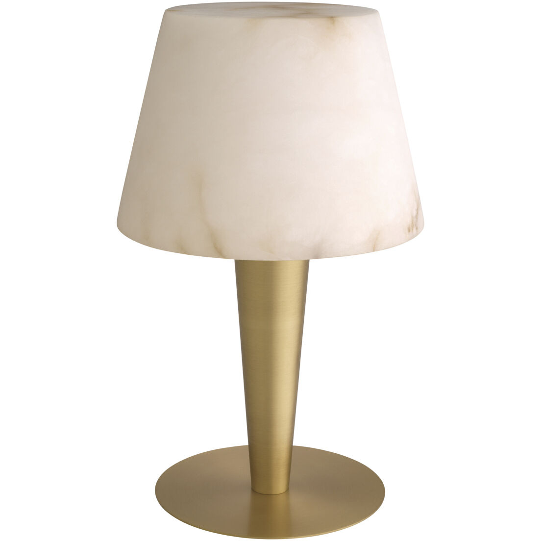 Scarlette 19.88 inch 8 watt Antique Brass with Black with Alabaster Table Lamp Portable Light