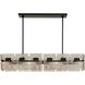 Vetrina 6 Light 49 inch English Bronze Linear Chandelier Ceiling Light