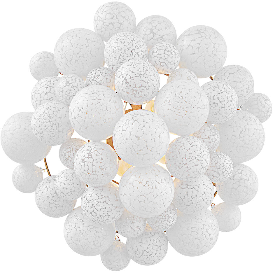 Marabel 4 Light 20.5 inch Distressed Brass Semi-flush Mount Ceiling Light