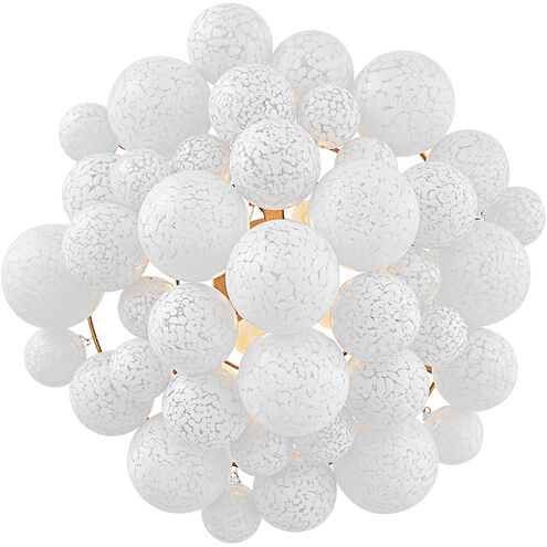 Marabel 4 Light 20.5 inch Distressed Brass Semi-flush Mount Ceiling Light