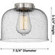 Edison Large Bell 3 Light 36 inch Matte Black Linear Pendant Ceiling Light, Edison