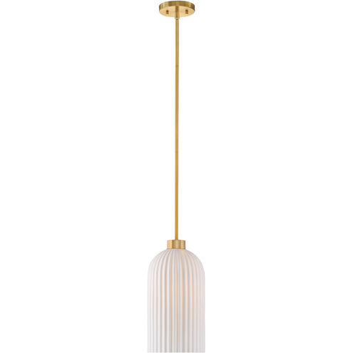 Isla Blanca 1 Light 8 inch Warm Brass Pendant Ceiling Light