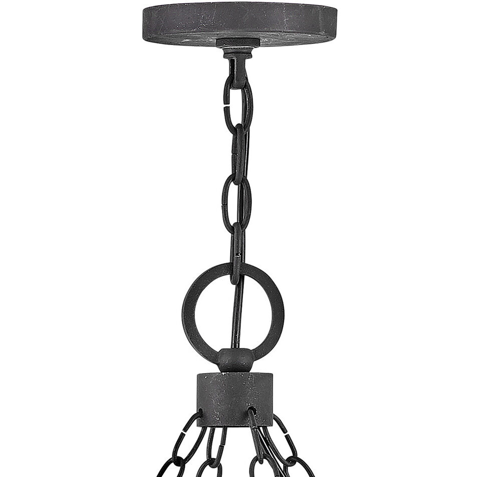 Open Air Sawyer LED 38 inch Aged Zinc with Distressed Black Outdoor Hanging