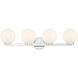 Ardeva 4 Light 30.25 inch Chrome Bathroom Vanity Light Wall Light
