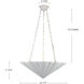 Martine 3 Light 22.5 inch Antique White Chandelier Ceiling Light