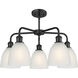 Castile 5 Light 24 inch Matte Black Chandelier Ceiling Light in White