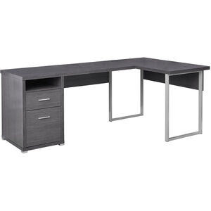Ramapo 79 X 47 inch Grey and Silver Computer Desk