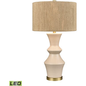 Belen 29.5 inch 9.00 watt Ivory with Honey Brass Table Lamp Portable Light