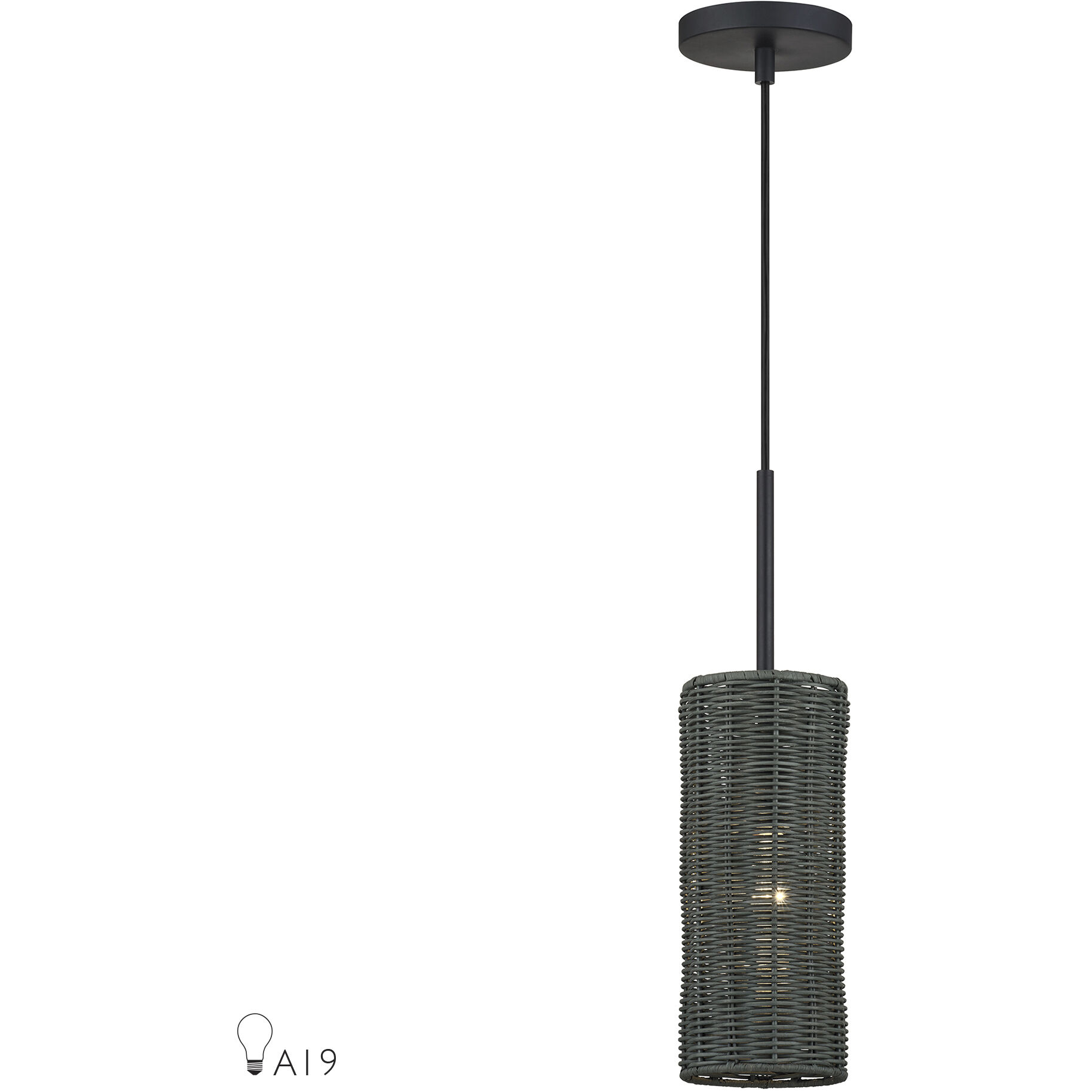 Weavington 1 Light 5.13 inch Black Mini Pendant Ceiling Light