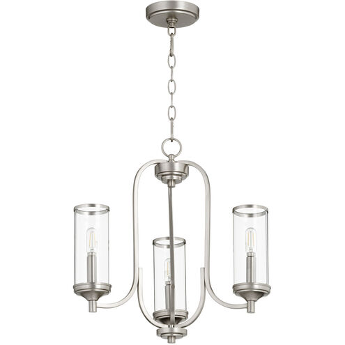 Collins 3 Light 19 inch Satin Nickel Mini Chandelier Ceiling Light