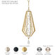 Forever Eternity LED 8.6 inch Antique Silver Pendant Ceiling Light in Clear Radiance Crystal and Gold Pearl