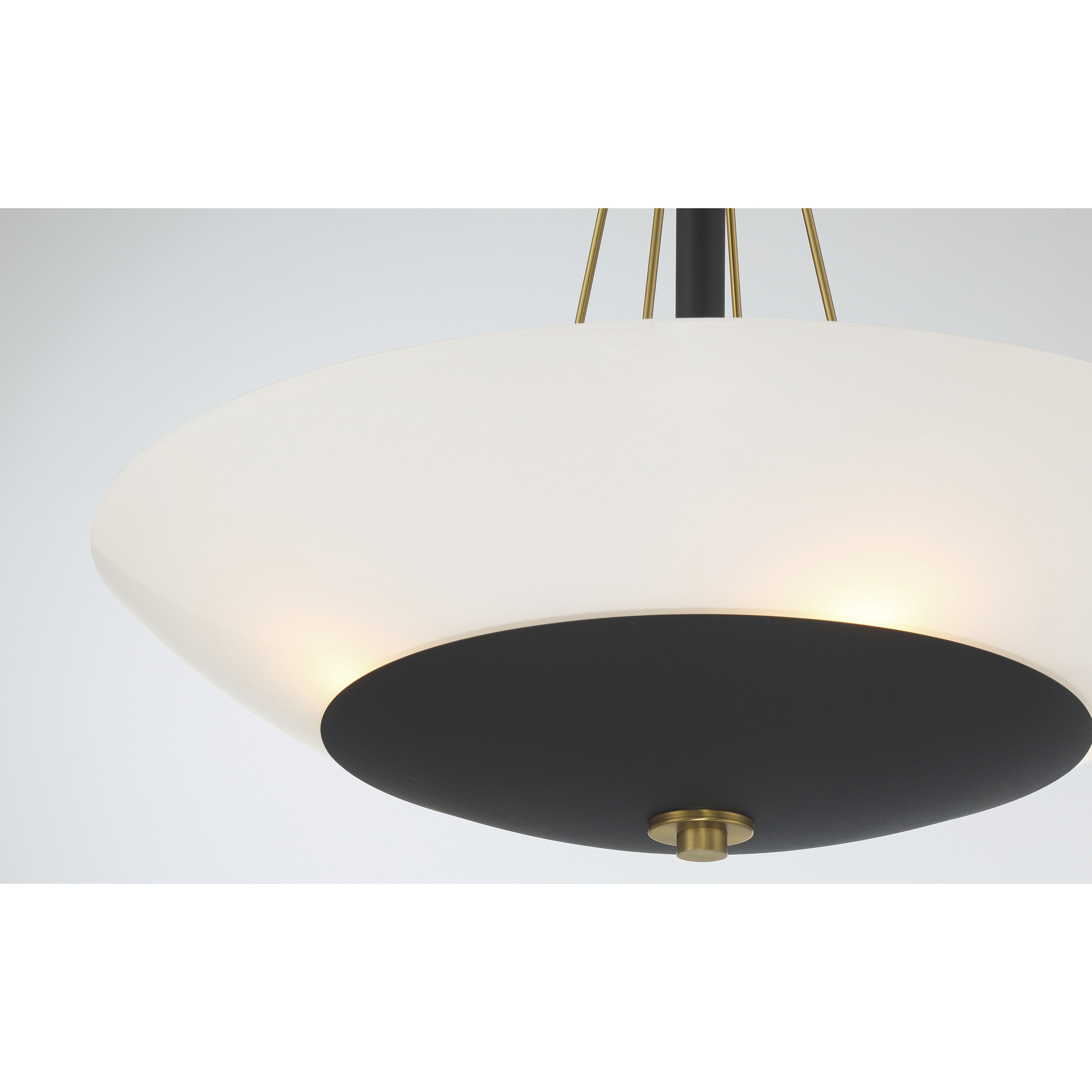 BAX 4 Light 24 inch Sand Coal and Soft Brass Pendant Ceiling Light