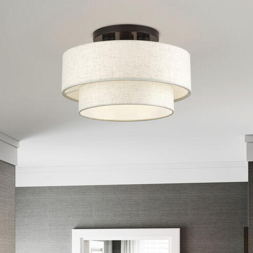 Manorwood 3 Light 15 inch English Bronze Semi Flush Mount Ceiling Light, Large