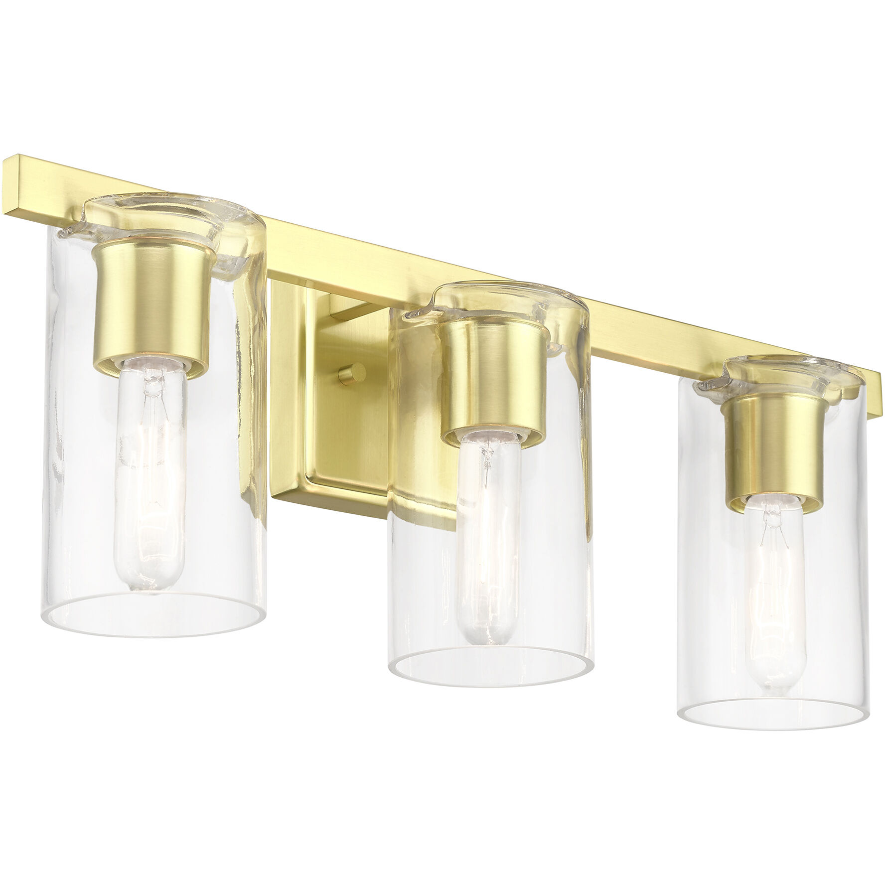 Clarion 3 Light 23 inch Satin Brass Vanity Sconce Wall Light