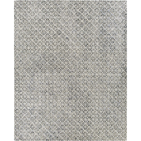 Avon 120 X 96 inch Charcoal/Beige/Blue/Black Handmade Rug in 8 x 10, Rectangle