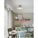 Radiance 1 Light 11.75 inch Celadon Green Crackle and Polished Brass Semi Flush Ceiling Light