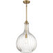 Brandon 1 Light 14 inch Warm Brass Pendant Ceiling Light, Essentials