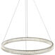 Chevron LED 31.5 inch Brushed Nickel Pendant Ceiling Light