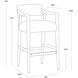 Keagan 41.5 inch Brentwood Charcoal Leather Barstool