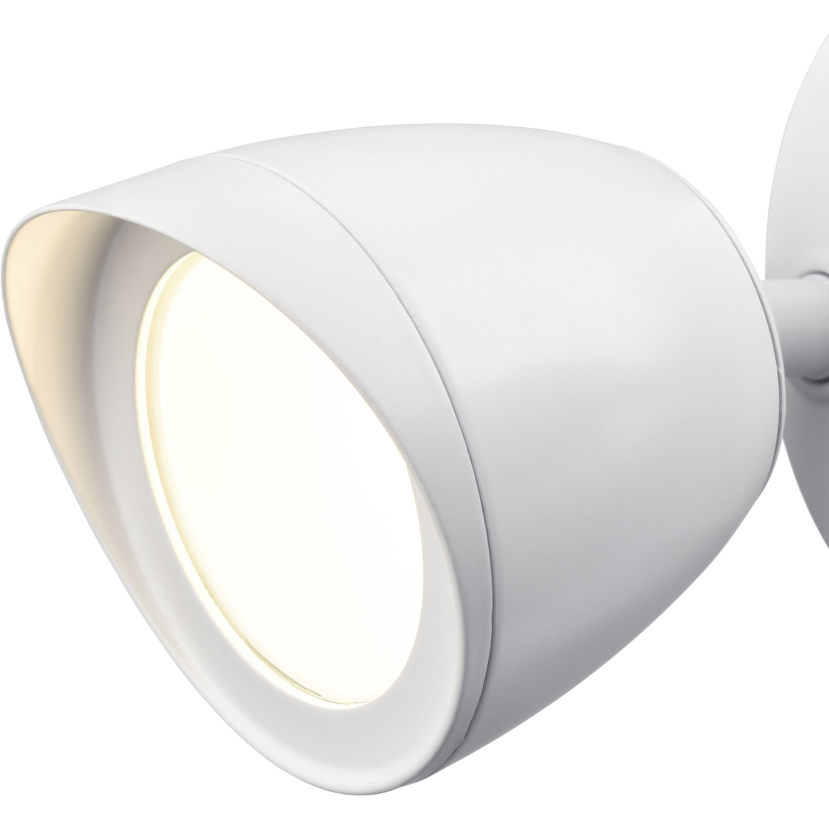 Twin Head LED 7 inch Matte White Outdoor Security Flood Light