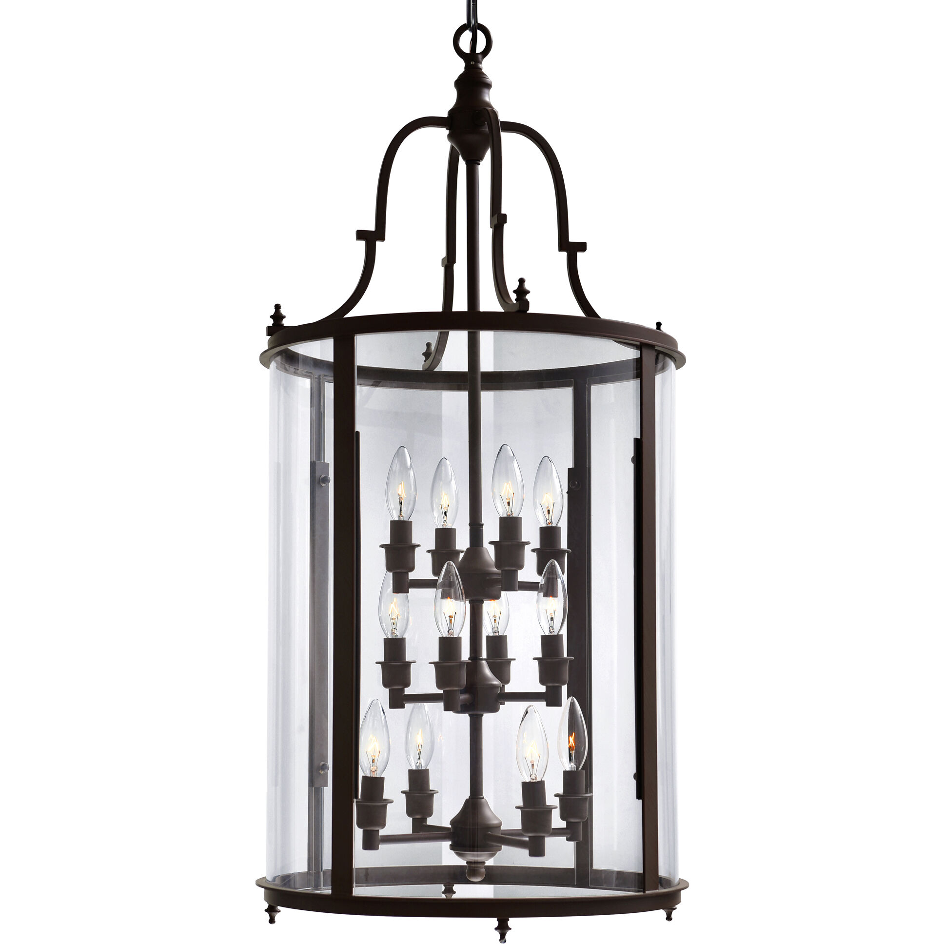 Desire 12 Light 17 inch Oil Rubbed Bronze Drum Shade Chandelier Ceiling Light