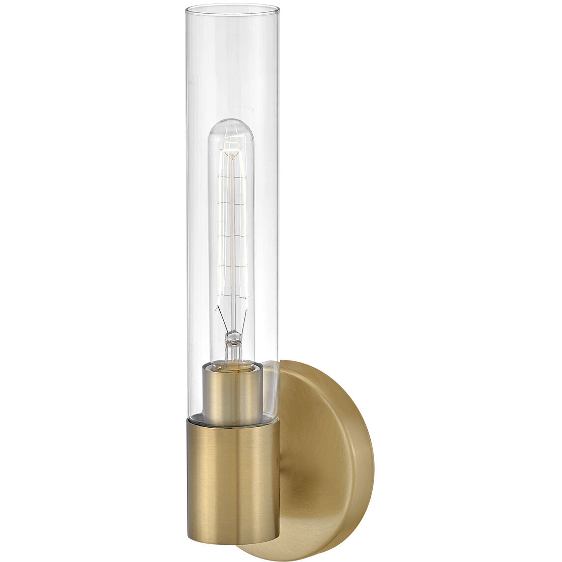 Shea LED 5.25 inch Lacquered Brass Bath Light Wall Light