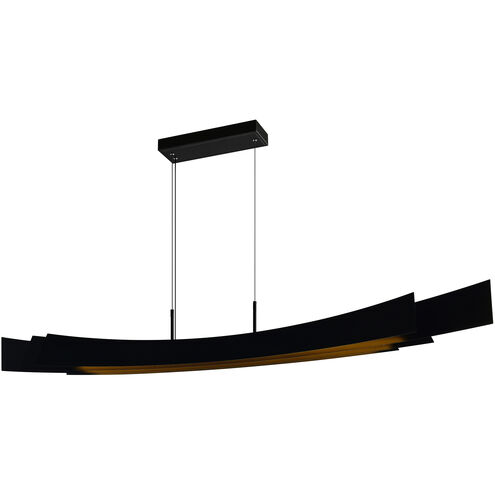 Candora LED 72 inch Black Island/Pool Table Light Ceiling Light