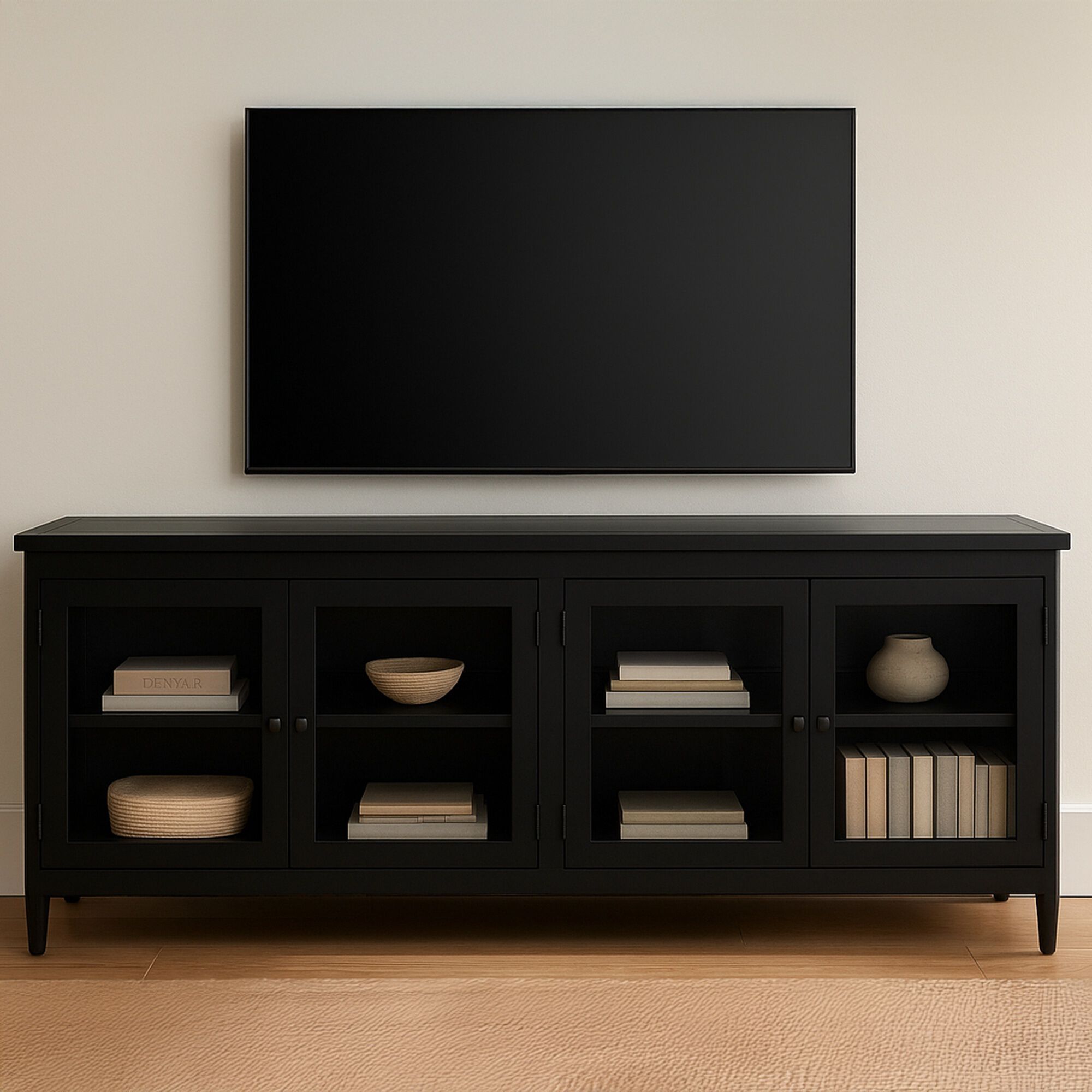 Henry 65 inch Black Media Unit
