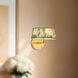 Alora Mood Scout 2 Light 8.13 inch Brushed Gold and Green Linen Wall/Vanity Light Wall Light