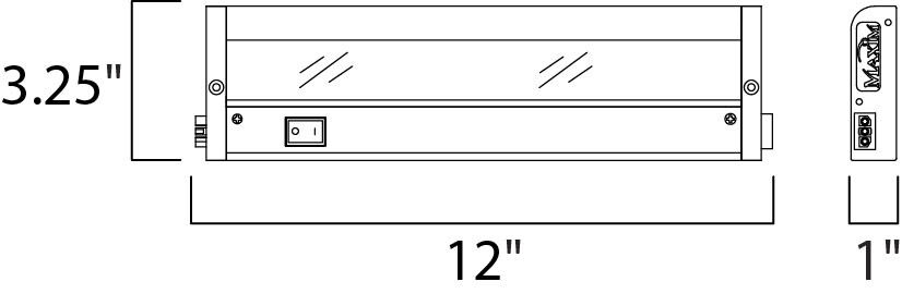 CounterMax MX-L-120-2K LED 12 inch White Under Cabinet Lighting