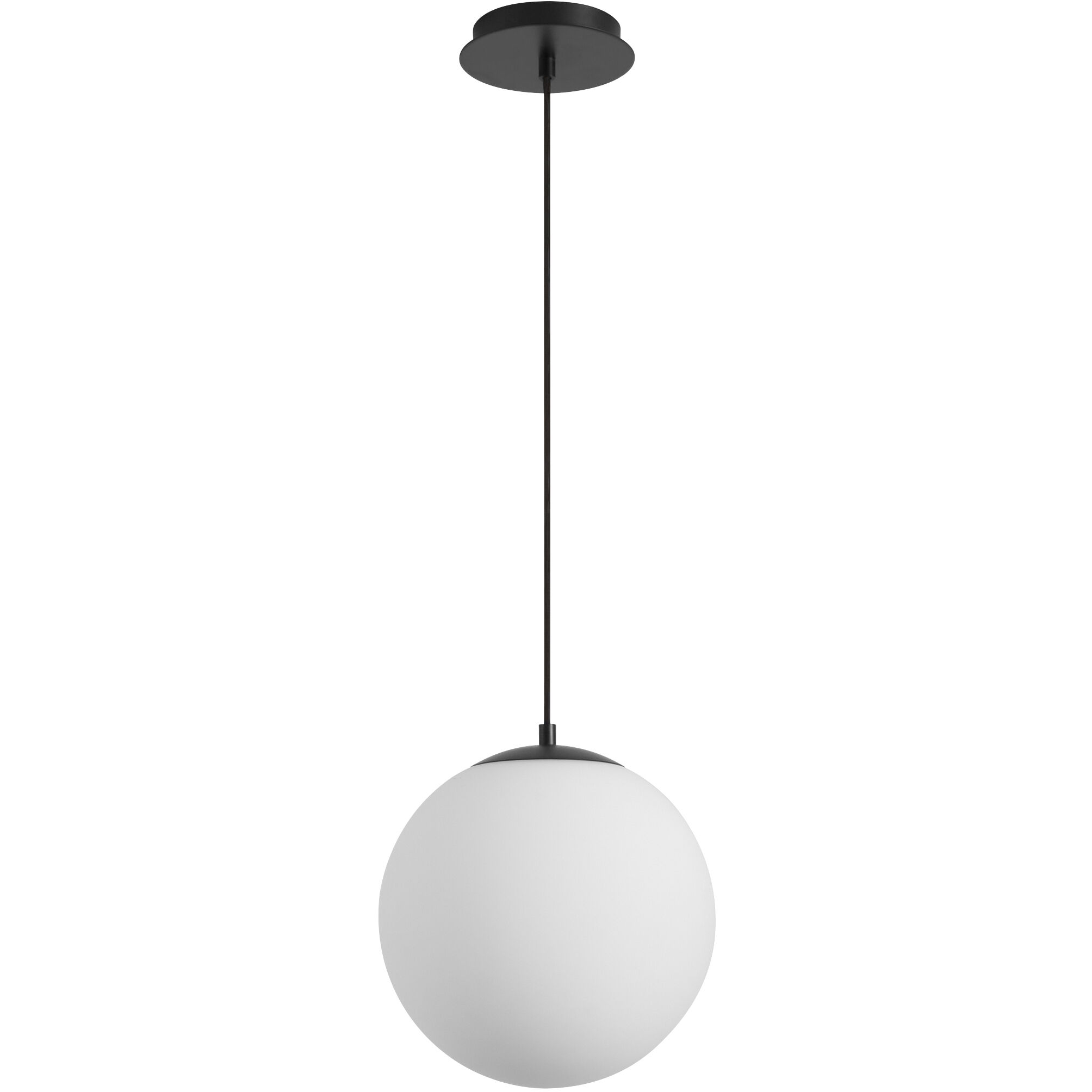 Luna 1 Light 12 inch Black Pendant Ceiling Light in 4000K