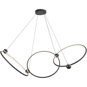 Isho LED 30.5 inch Black Chandelier Ceiling Light