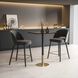 Ronan 39.5 X 28 inch Black and Gold Pub Table