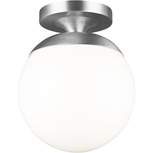 Leo - Hanging Globe 1 Light 8 inch Satin Aluminum Semi-Flush Mount Ceiling Light