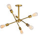 Axel 6 Light 17 inch Brass Flush Mount Ceiling Light