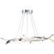 Divergence LED 43.75 inch Chrome Chandelier Ceiling Light, dweLED