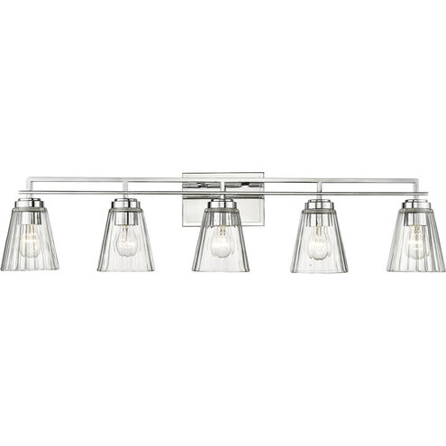 Lyna 5 Light 38.75 inch Chrome Vanity Wall Light