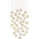 Piero 36 Light 37 inch Silver Multi-Drop Pendant Ceiling Light
