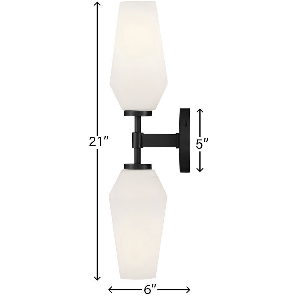 Gio Sconce Wall Light in Black, Large