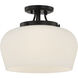 Octave 3 Light 13 inch Matte Black Semi-Flush Ceiling Light, Essentials