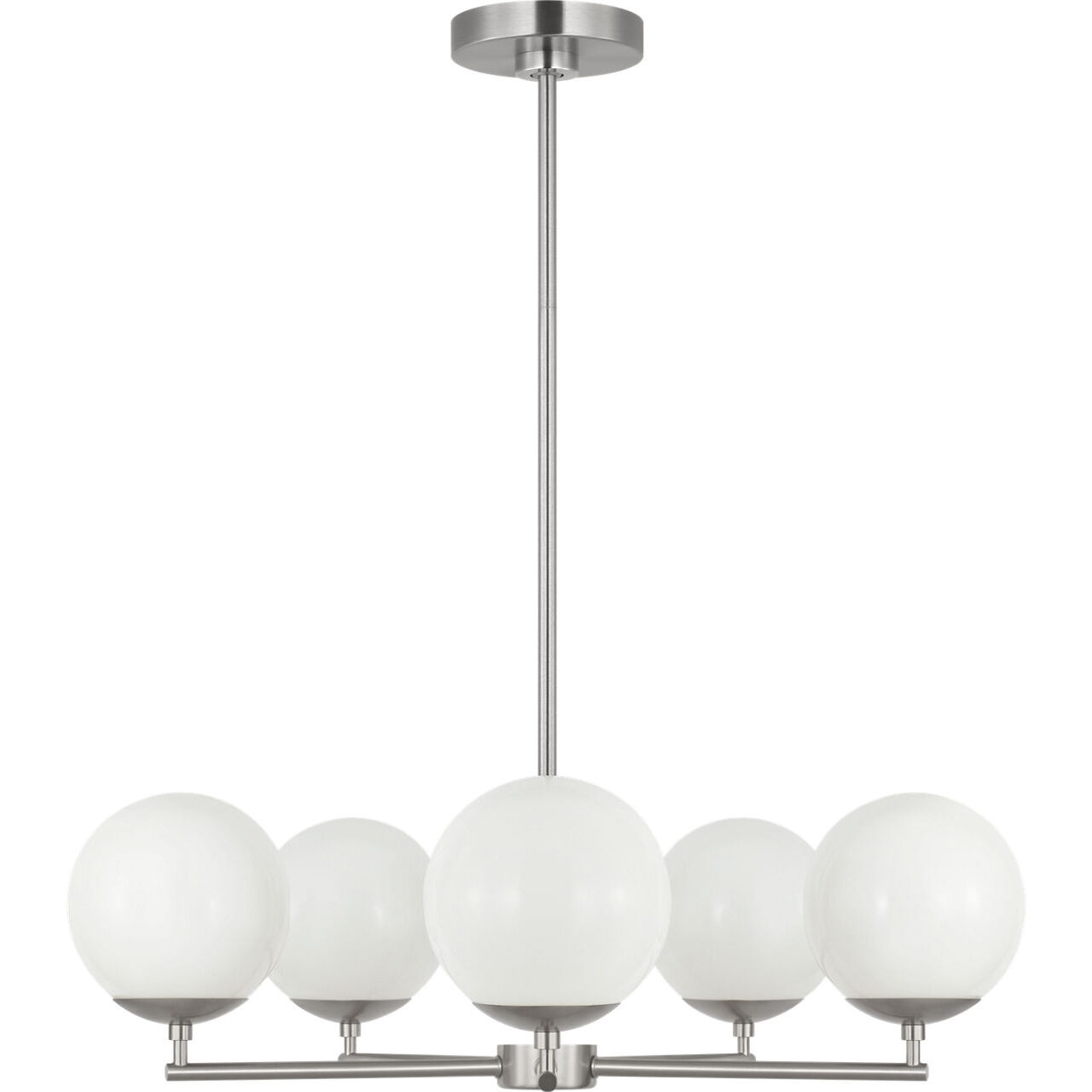 Nube 5 Light 26 inch Brushed Nickel Chandelier Ceiling Light in Incandescent