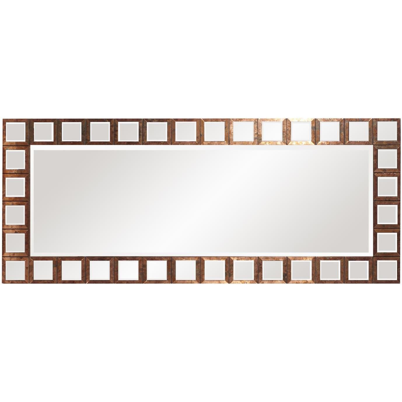 Magnus 85 X 36 inch Copper Trim Wall Mirror