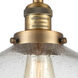 Franklin Restoration XX-Large Beacon 1 Light 12 inch Brushed Brass Semi-Flush Mount Ceiling Light in Seedy Glass, Franklin Restoration